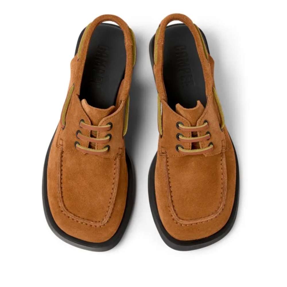Camper Brown Suede Mules